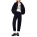Marccain Sports - BS 3107 W21 - Corduroy blue jasje met capuchon 